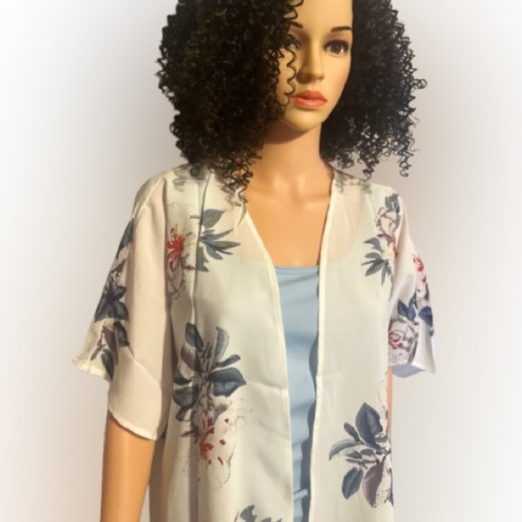 Tops - Floral Kimono Cardigan